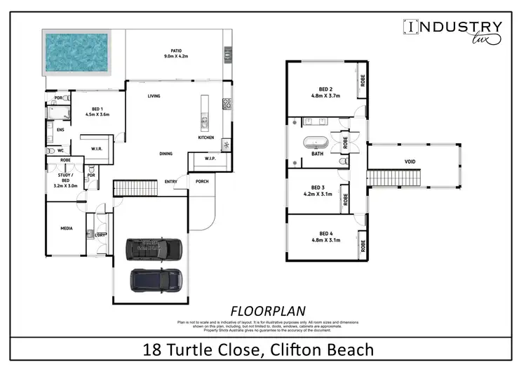 Floorplan of Homely house listing, 18 Turtle Close, Clifton Beach QLD 4879