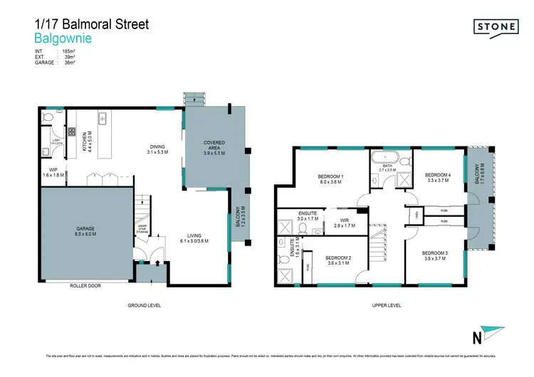 Floorplan of Homely townhouse listing, 1/17 Balmoral Street, Balgownie NSW 2519