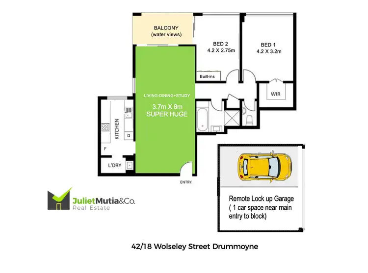 Floorplan of Homely unit listing, 42/18 Wolseley Street, Drummoyne NSW 2047