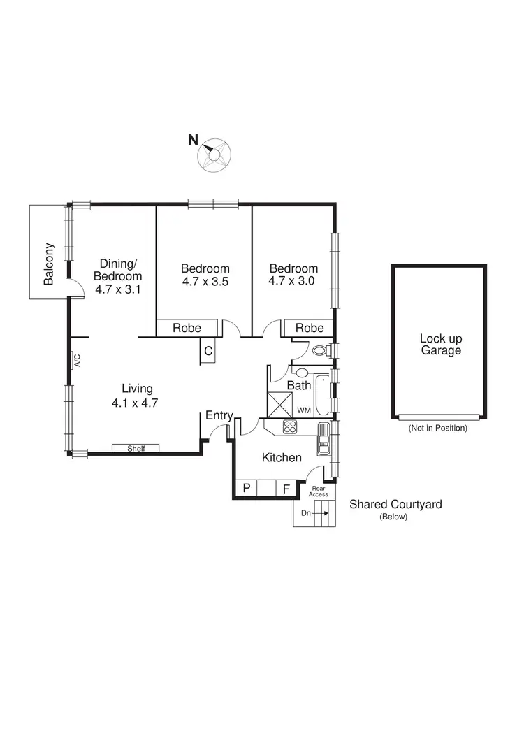Floorplan of Homely apartment listing, 3/27 Ruskin Street, Elwood VIC 3184