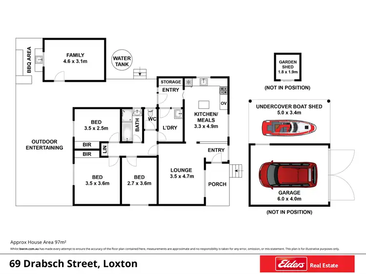 Floorplan of Homely house listing, 69 Drabsch Street, Loxton SA 5333