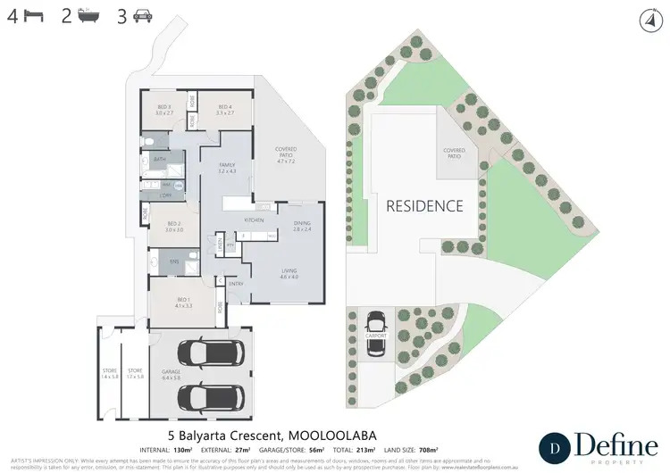 Floorplan of Homely house listing, 5 Balyarta Crescent, Mooloolaba QLD 4557