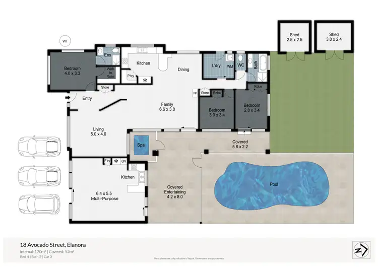 Floorplan of Homely house listing, 18 Avocado Street, Elanora QLD 4221