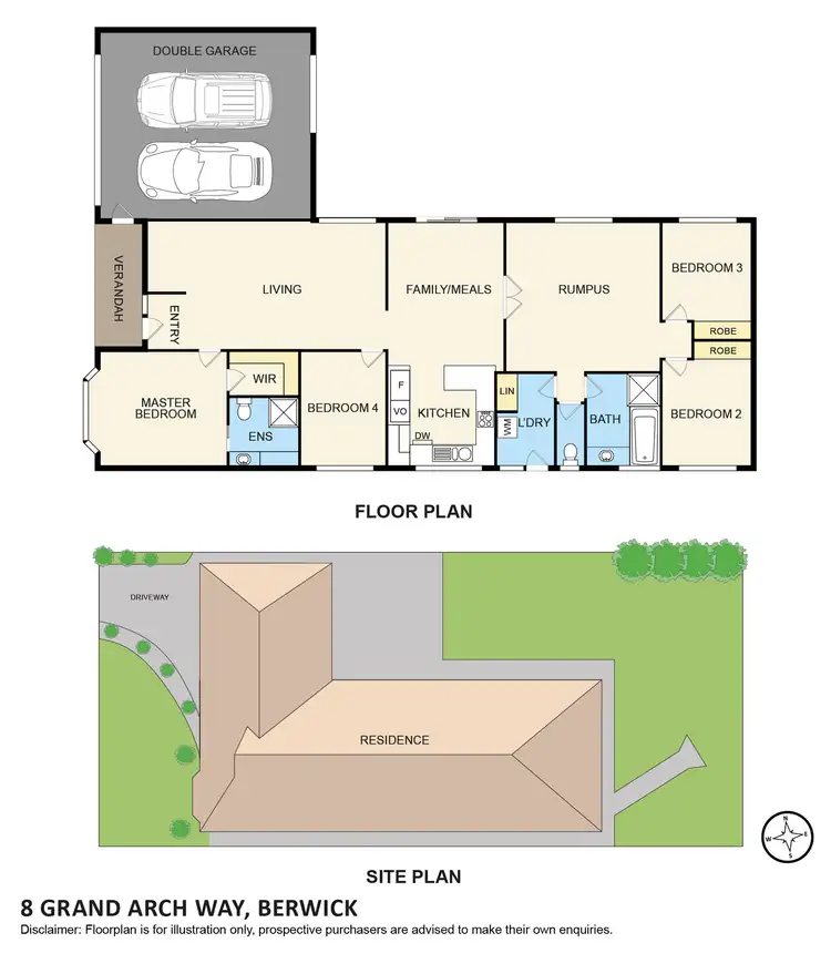 Floorplan of Homely house listing, 8 Grand Arch Way, Berwick VIC 3806