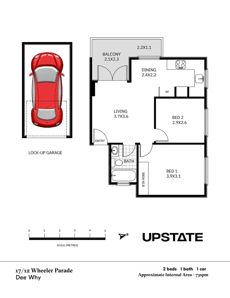 Floorplan of Homely apartment listing, 17/12 Wheeler Parade, Dee Why NSW 2099