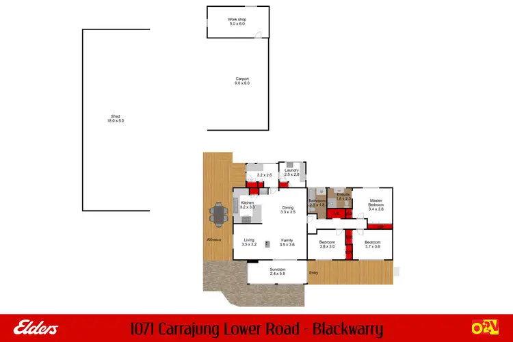 Floorplan of Homely rural property listing, 1071 Carrajung Lower Road, Blackwarry VIC 3844