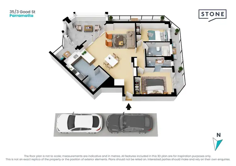 Floorplan of Homely apartment listing, 35/3 Good Street, Parramatta NSW 2150