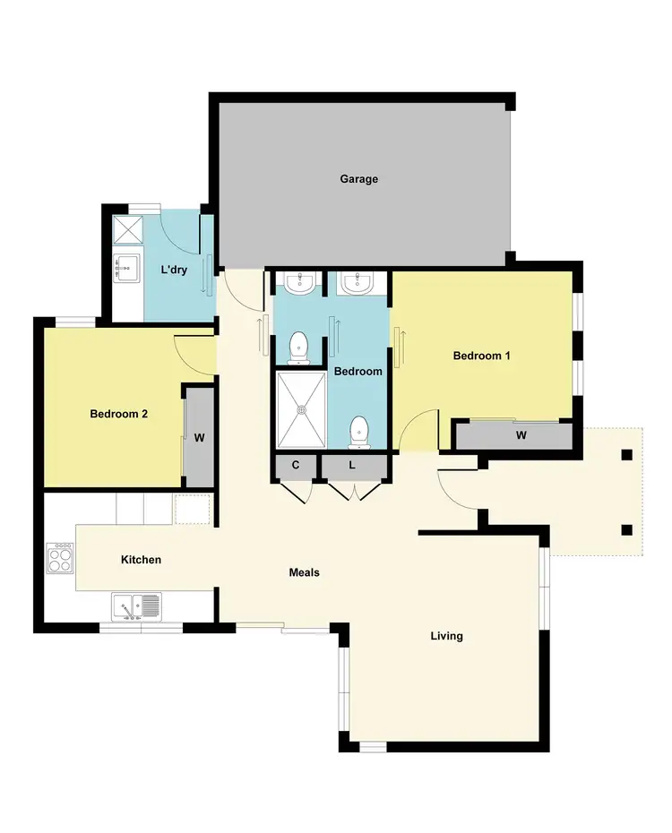 Floorplan of Homely house listing, 1 Charlotte Court, Maryborough VIC 3465
