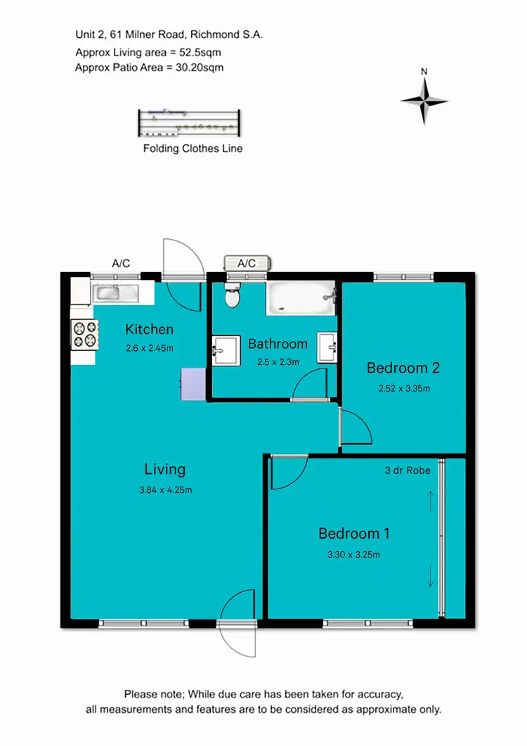 Floorplan of Homely unit listing, 2/61 Milner Road, Richmond SA 5033