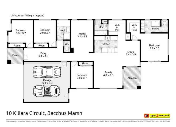 Floorplan of Homely house listing, 10 Killara Circuit, Bacchus Marsh VIC 3340