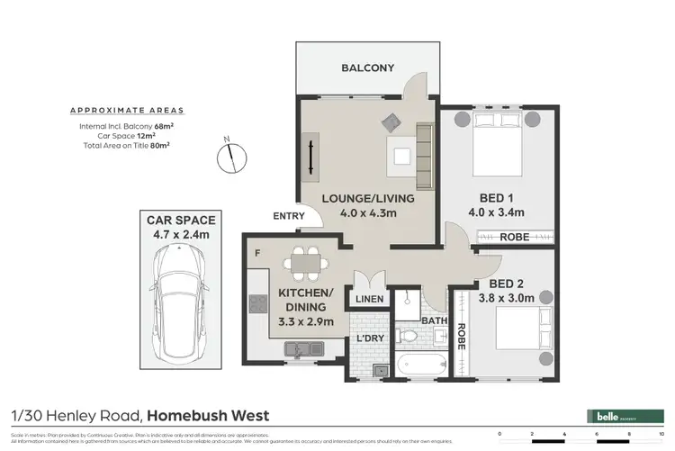Floorplan of Homely apartment listing, 1/30 Henley Road, Homebush West NSW 2140