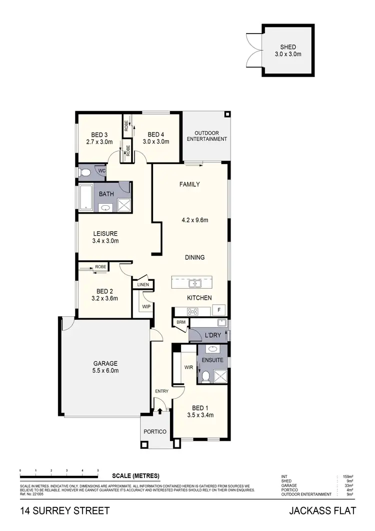 Floorplan of Homely house listing, 14 Surrey Street, Jackass Flat VIC 3556