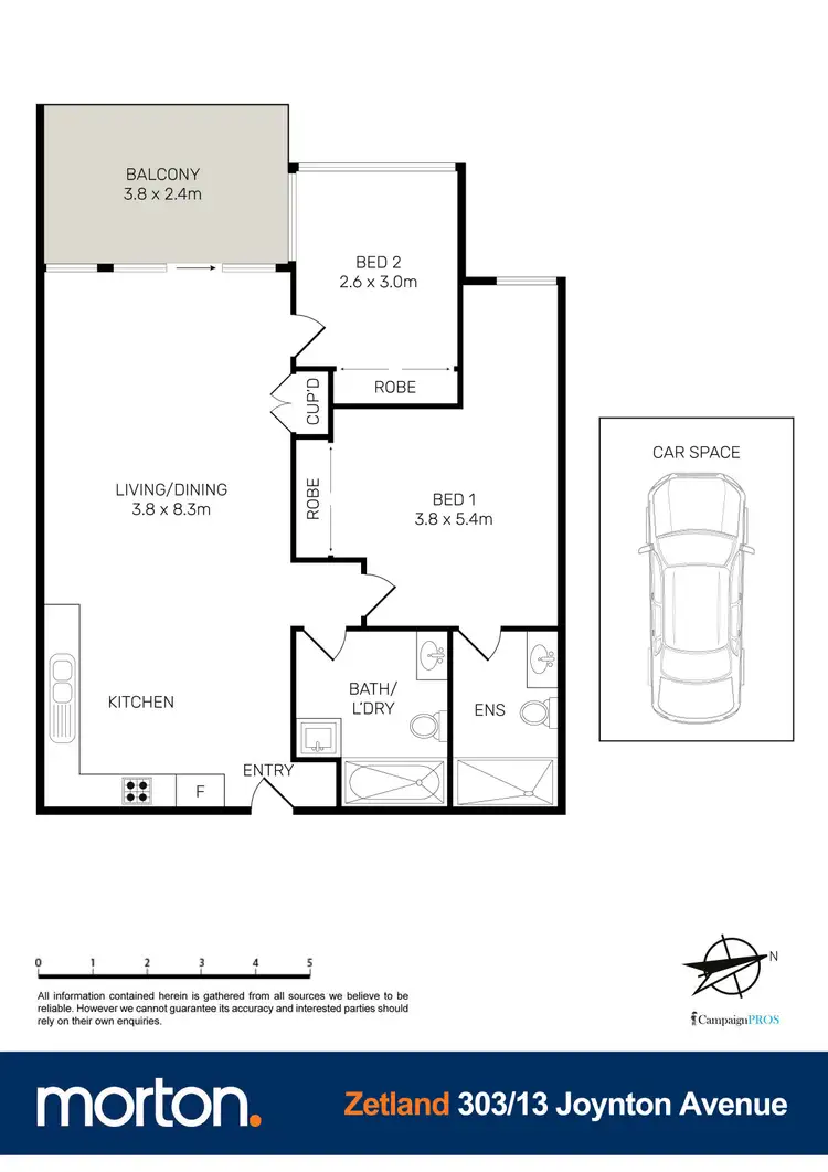 Floorplan of Homely apartment listing, 303/13 Joynton Avenue, Zetland NSW 2017
