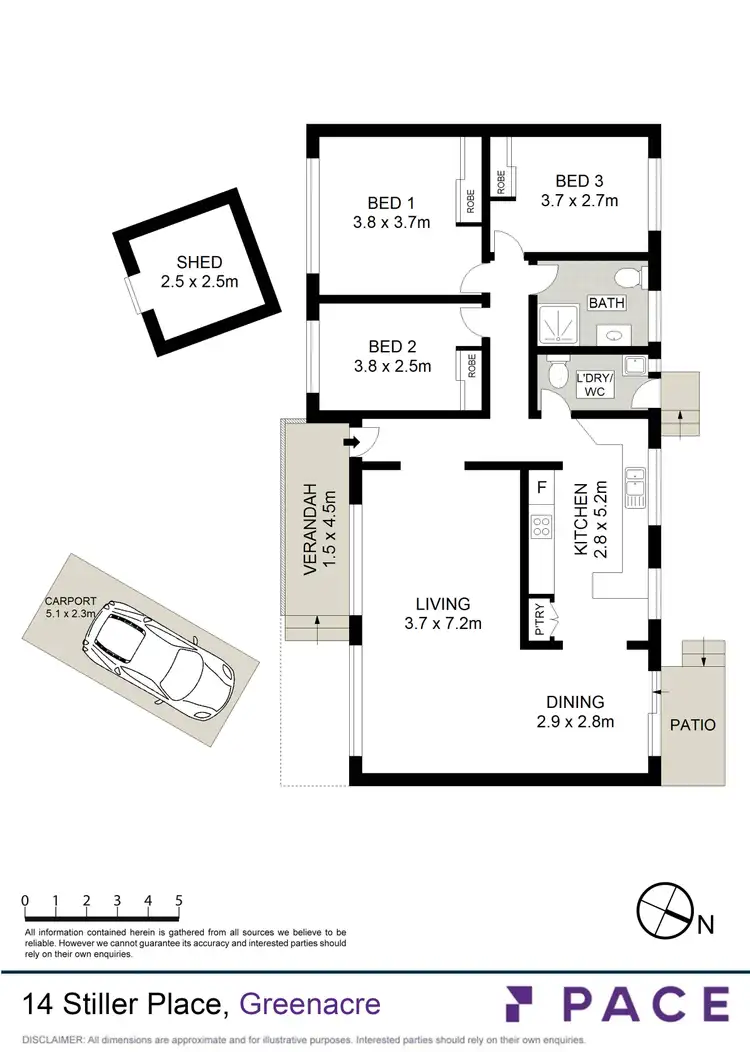 Floorplan of Homely house listing, 14 Stiller Place, Greenacre NSW 2190