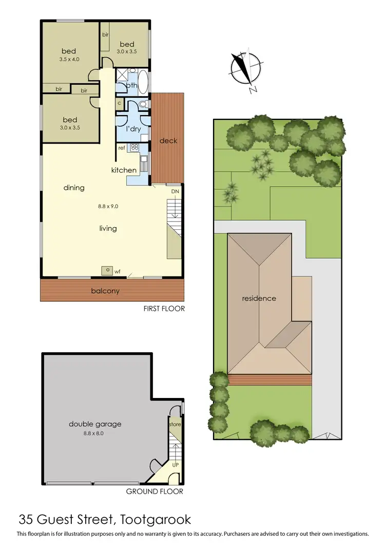 Floorplan of Homely house listing, 35 Guest Street, Tootgarook VIC 3941