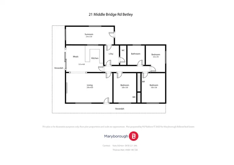 Floorplan of Homely house listing, 21 Middle Bridge Road, Betley VIC 3472