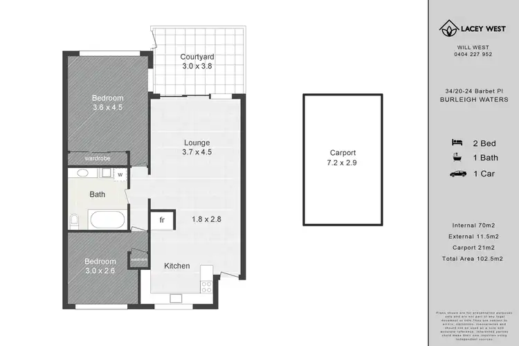 Floorplan of Homely unit listing, 34/20-24 Barbet Place, Burleigh Waters QLD 4220