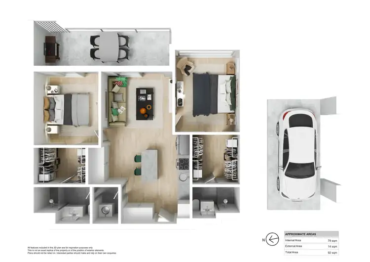 Floorplan of Homely apartment listing, 507/11 Charles Street, Wickham NSW 2293