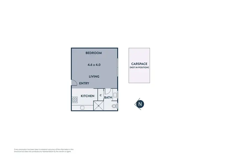 Floorplan of Homely studio listing, 24/11-13 Cooma Street, Preston VIC 3072