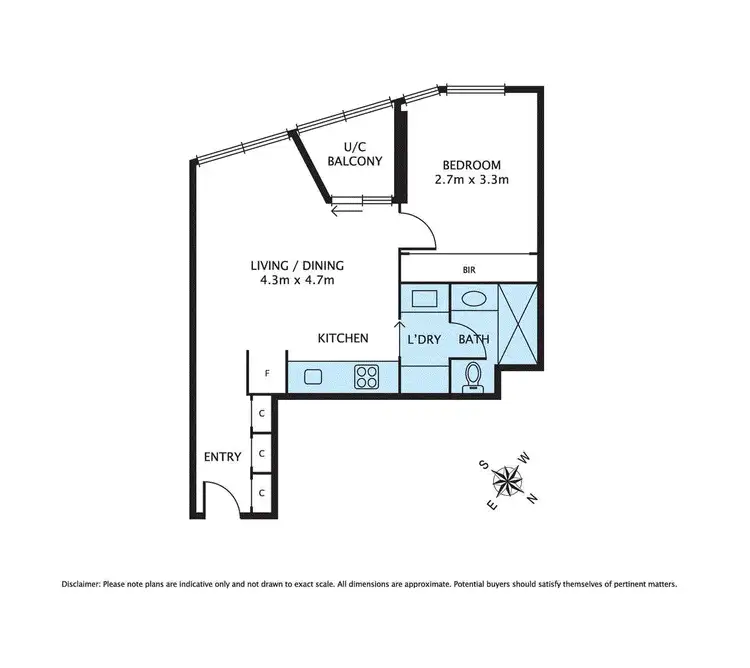 Floorplan of Homely apartment listing, 1301/393 Spencer Street, West Melbourne VIC 3003