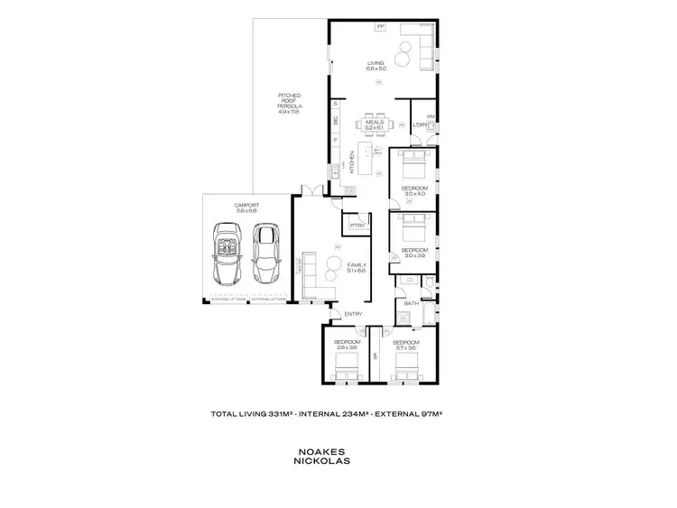 Floorplan of Homely house listing, 3 Horseshoe Drive, Aberfoyle Park SA 5159