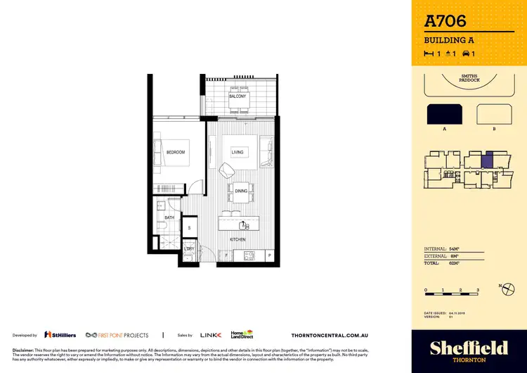 Floorplan of Homely apartment listing, 706/8 Aviators Way, Penrith NSW 2750