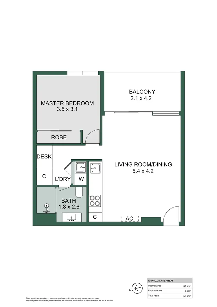 Floorplan of Homely apartment listing, 1514/156 Wright Street, Adelaide SA 5000