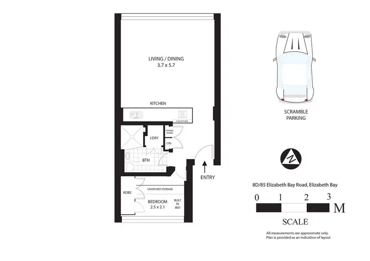 Floorplan of Homely apartment listing, 8D/85 Elizabeth Bay Road, Elizabeth Bay NSW 2011