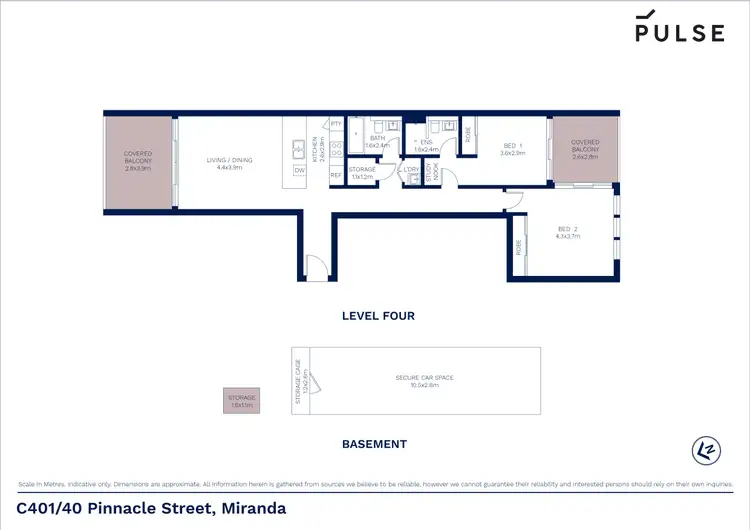 Floorplan of Homely apartment listing, C401/40 Pinnacle Street, Miranda NSW 2228