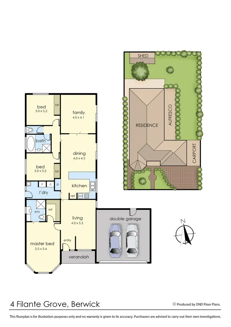 Floorplan of Homely house listing, 4 Filante Grove, Berwick VIC 3806