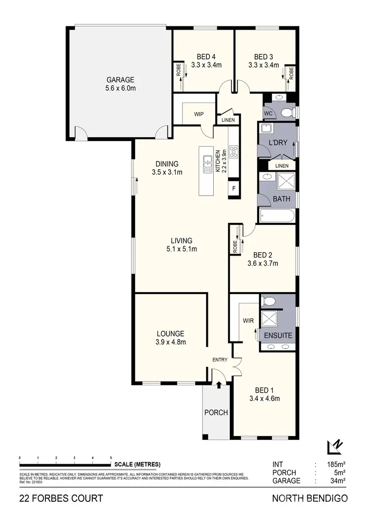 Floorplan of Homely house listing, 22 Forbes Court, North Bendigo VIC 3550