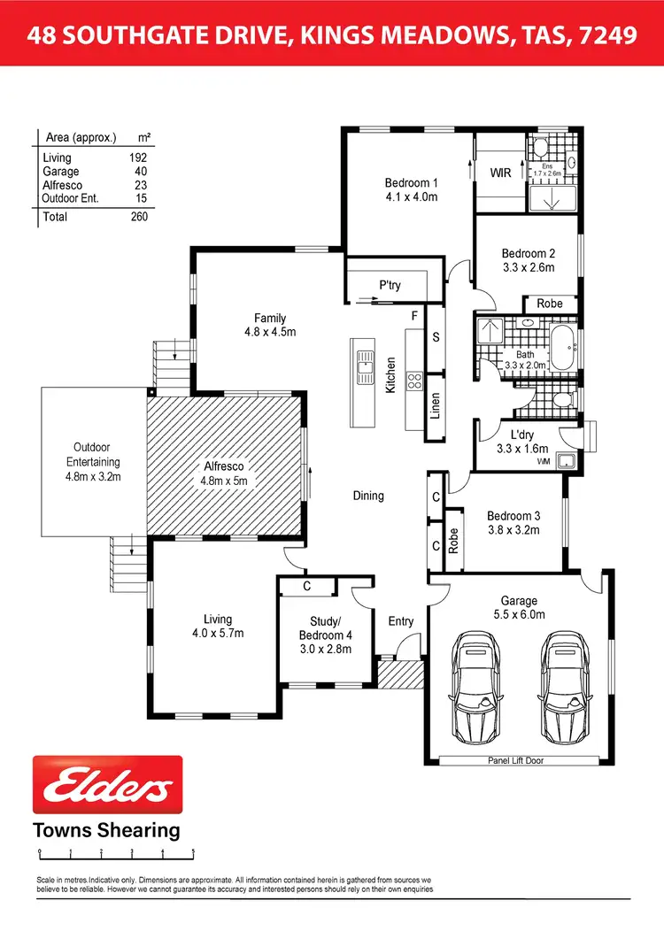 Floorplan of Homely house listing, 48 Southgate Drive, Kings Meadows TAS 7249