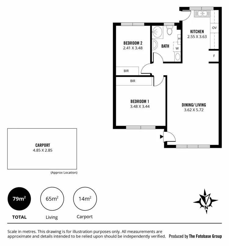 Floorplan of Homely unit listing, 1/30 Nunyah Avenue, Park Holme SA 5043