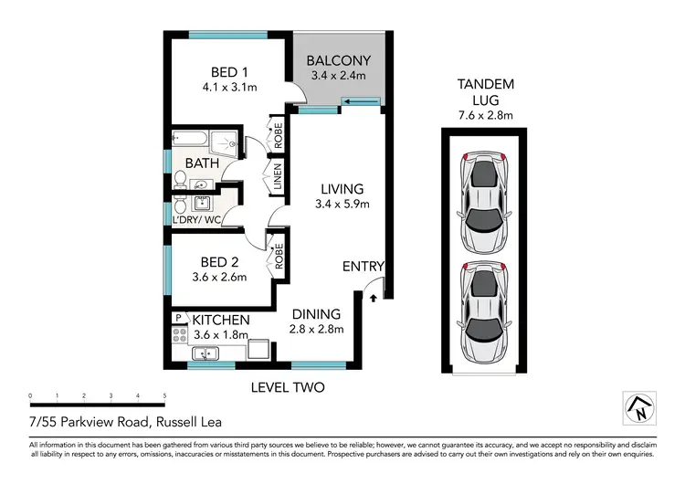 Floorplan of Homely apartment listing, 7/55-57 Parkview Road, Russell Lea NSW 2046