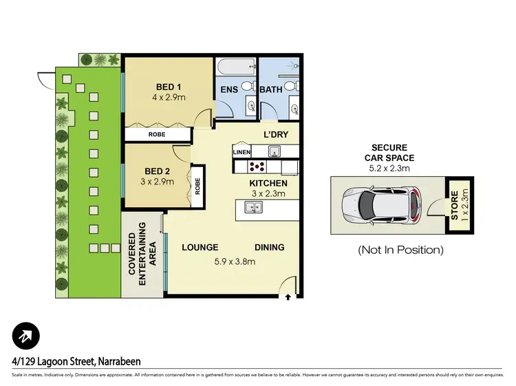 Floorplan of Homely unit listing, 4/129 Lagoon Street, Narrabeen NSW 2101