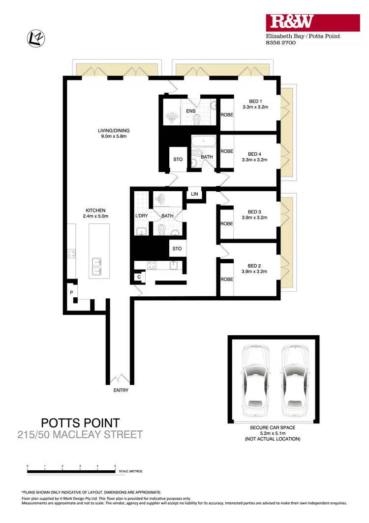 Floorplan of Homely apartment listing, 215/50 Macleay Street, Potts Point NSW 2011