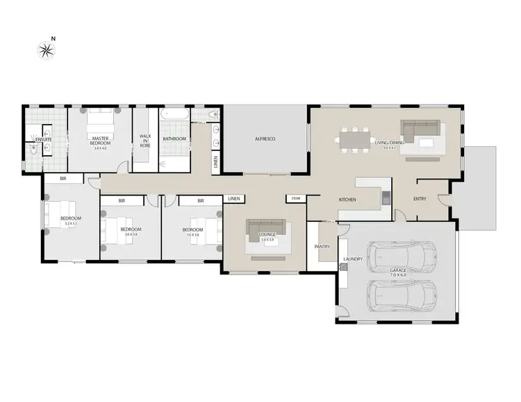 Floorplan of Homely house listing, 9 Sienna Place, Youngtown TAS 7249