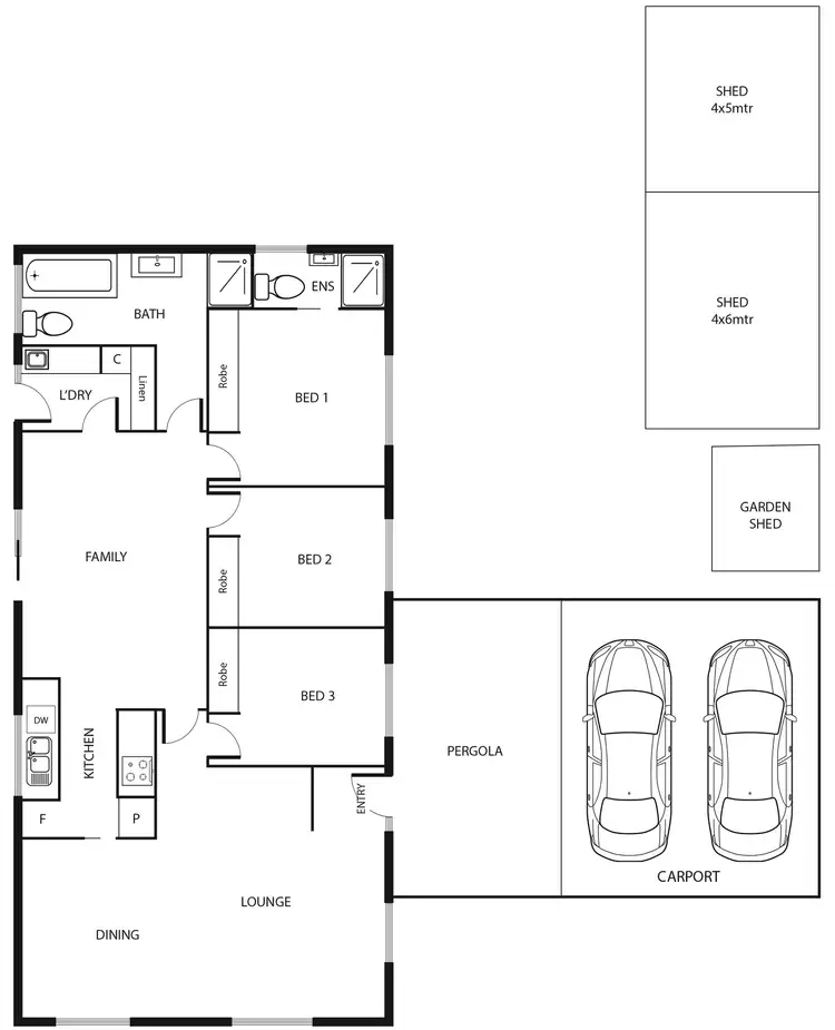 Floorplan of Homely house listing, 12 Truganini Place, Chisholm ACT 2905