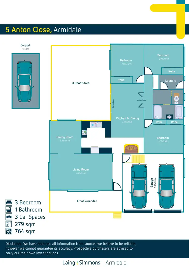 Floorplan of Homely house listing, 5 Anton Close, Armidale NSW 2350