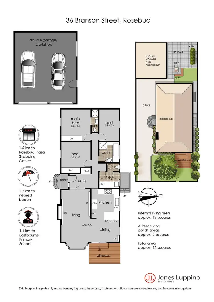 Floorplan of Homely house listing, 36 Branson Street, Rosebud VIC 3939