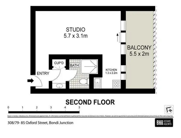 Floorplan of Homely apartment listing, 308/79-85 Oxford Street, Bondi Junction NSW 2022