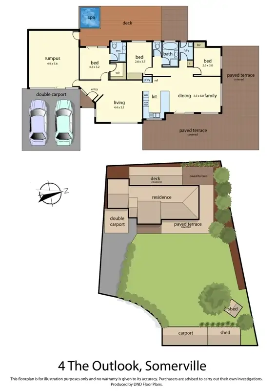 Floorplan of Homely house listing, 4 The Outlook, Somerville VIC 3912