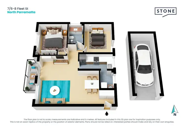 Floorplan of Homely apartment listing, 7/6 Fleet Street, North Parramatta NSW 2151