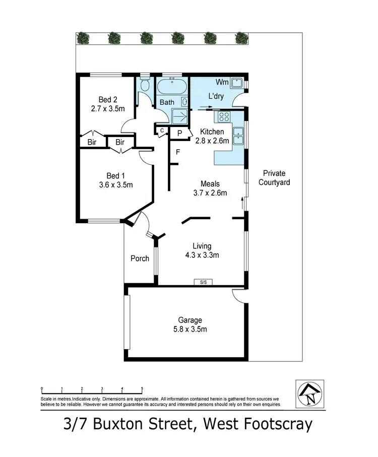 Floorplan of Homely villa listing, 3/7 Buxton Street, West Footscray VIC 3012