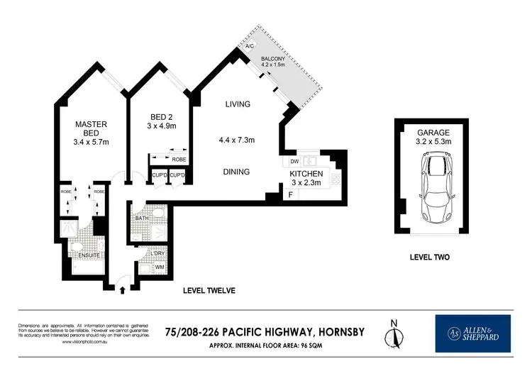 Floorplan of Homely apartment listing, 75/208-226 Pacific Highway, Hornsby NSW 2077