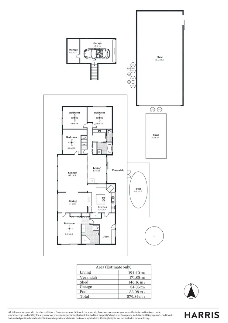 Floorplan of Homely rural property listing, 3882 South Coast Road, Warooka SA 5577