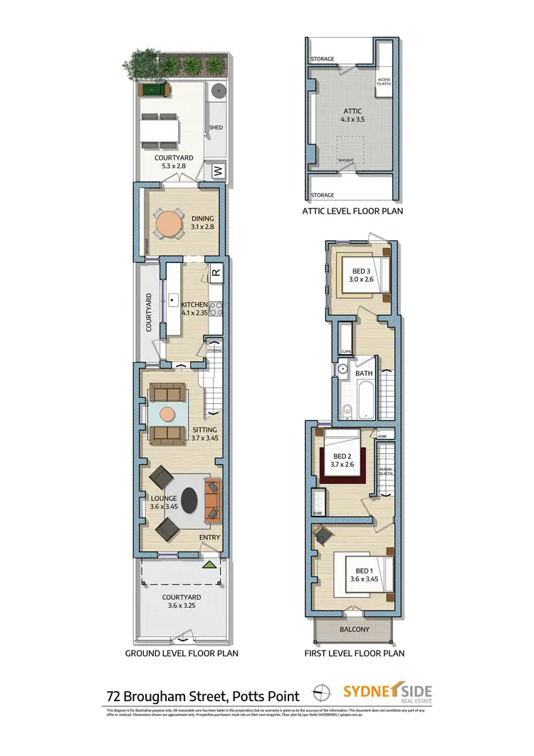 Floorplan of Homely terrace listing, 72 Brougham Street, Potts Point NSW 2011