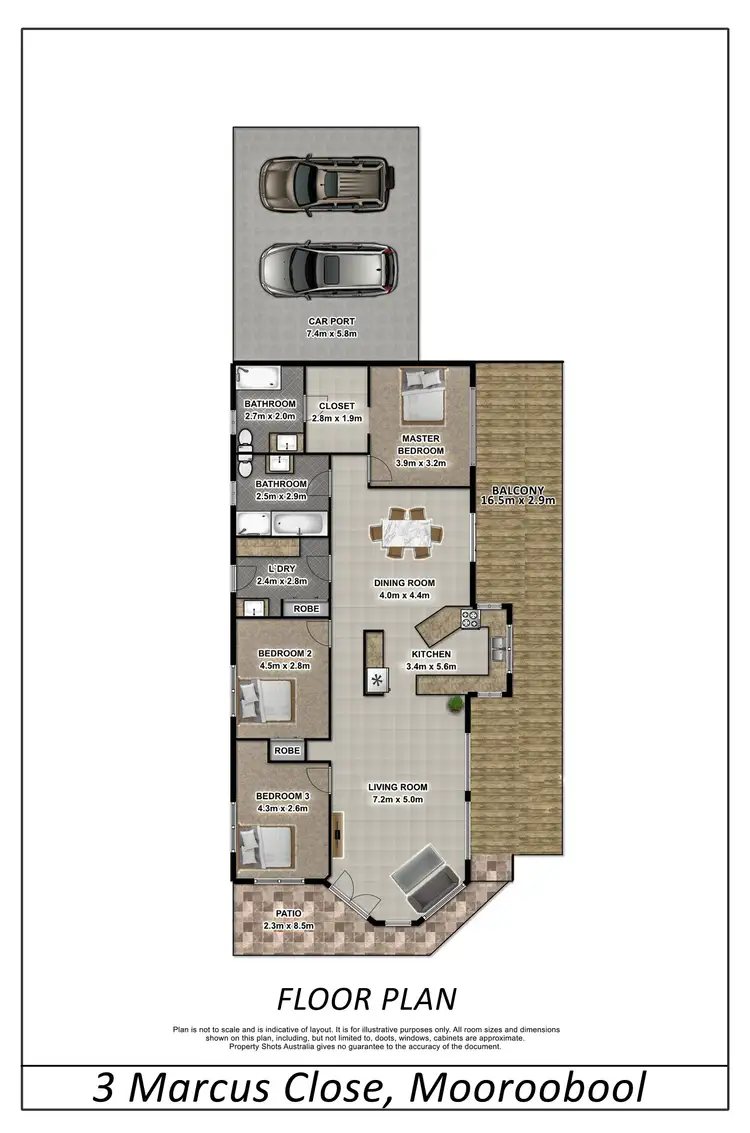 Floorplan of Homely house listing, 3 Marcus Close, Mooroobool QLD 4870