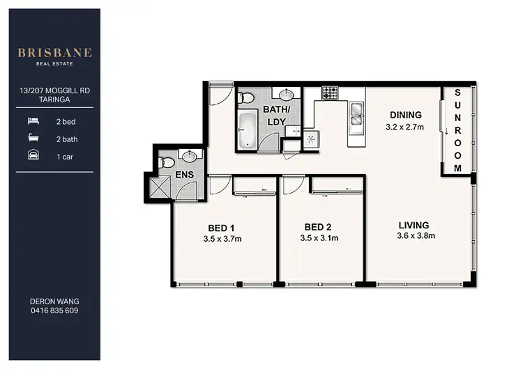 Floorplan of Homely apartment listing, 13/207 Moggill Road, Taringa QLD 4068