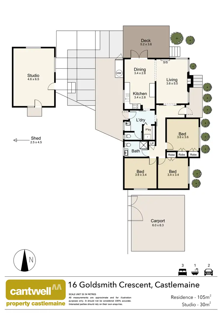Floorplan of Homely house listing, 16 Goldsmith Crescent, Castlemaine VIC 3450